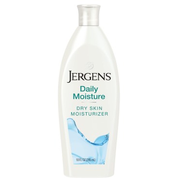 Jergens Daily Moisture Dry Skin Moisturizer, 10 Ounce Body Lotion, with HYDRALUCENCE blend, Silk Proteins, and Citrus Extract, to help Restore Skin Luminosity