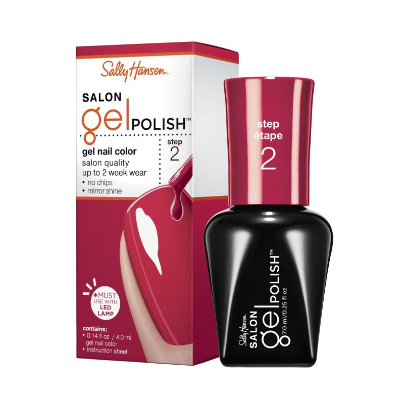 Sally Hansen Salon Gel Polish Nail Lacquer, Red My Lips, 0.14 Fl Oz