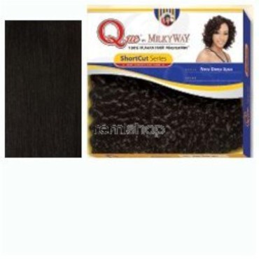 MilkyWay Que OPRAH 3PCS Human Hair MasterMix Weave Extension #1B Off Black