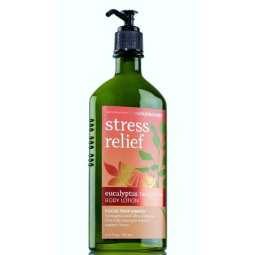 Bath & Body Works Aromatherapy Stress Relief Eucalyptus Tangerine Body Lotion 6.5 Oz.