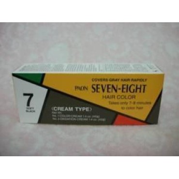 10 PAON SEVEN-EIGHT CREAMY TYPE HAIR COLOR SOFT BLACK # 7 by Paon