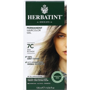 Herbatint Haircolor Gel, 7C Ash Blonde, 4.56 Fluid Ounce