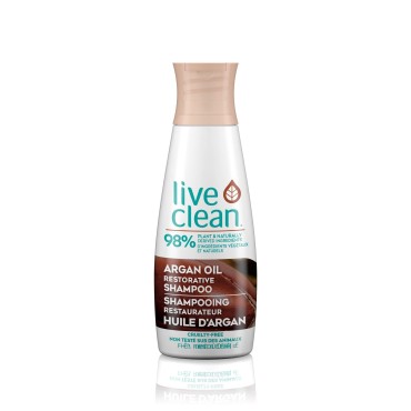 Live Clean Shampoo, Restorative Argan Oil, 12 Oz
