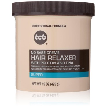 TCB No Base Hair Relaxer Creme, Super, 15 Ounce