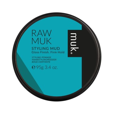MUK. Haircare Raw muk Firm Hold Styling Mud, High Gloss Mud - 3.4oz