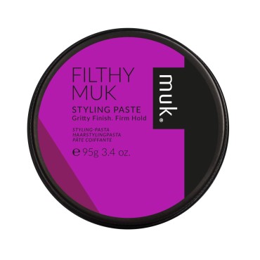 MUK. Haircare Filthy Gritty Finish Styling Paste, Hair Product, Hair Paste For Men, Firm Hold, Gritty Finish, Medium Shine - 3.4oz