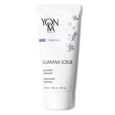 Yon-Ka Guarana Scrub (50ml) Gentle Facial Exfoliator and Detoxifying Scrub, Remove Dead Skin and Unclog Pores with Botanical Complex and Brown Rice Micro Beads, Normal and Acne Prone Skin, Paraben-Free