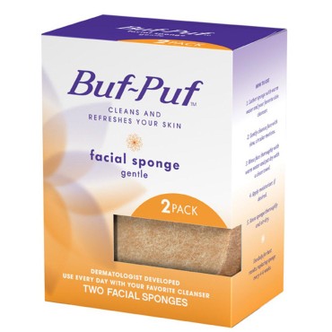 Buf-Puf 3m Facial Sponges, Gentle, 2 Count