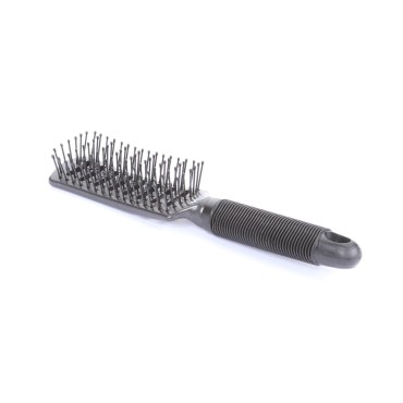 Bass Brushes | Style & Detangle Hair Brush  |  Professional Grade Nylon Pin  |  Acrylic Handle  |  8 Row Vented Style  |  Smoke Finish  |  Model 702  - SMK