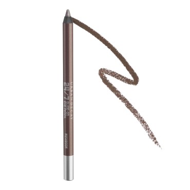 URBAN DECAY 24/7 Glide-On Waterproof Eyeliner Pencil - Long-Lasting, Ultra-Creamy & Blendable Formula - Sharpenable Tip - Mushroom (Metallic Taupe-Pewter with Shimmer Finish) - 0.04 Oz