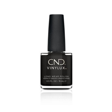 CND Vinylux Longwear Black Nail Polish, Gel-like Shine & Chip Resistant Color, Black Pool #105, 0.5 Fl Oz