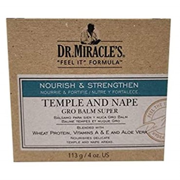 Dr. Miracle's Strengthen Temple & Nape Gro Balm Super Strength, 4 oz