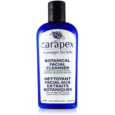 Carapex Botanical Facial Cleanser, Gentle Makeup Remover with Aloe & Japanese Green Tea for Sensitive, Dry, Oily, Combination, Aging or Acne Prone Skin - Fragrance Free, Paraben Free, 4 oz
