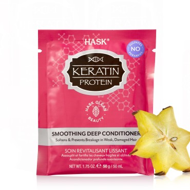 Hask Keratin Protein Smoothing Deep Conditioning Treatment Packet, 1.75 Ounce