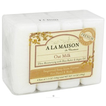 A La Maison Bar Soap - Oat Milk - Value 4 Pack...