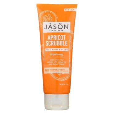 JASON NATURAL PRODUCTS APRICOT SCRUBBLE FACE WSH, 4 OZ
