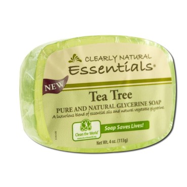 Clearly Natural Essentials Pure Glycerin Soap Bar, Tea Tree, 4 Ounce