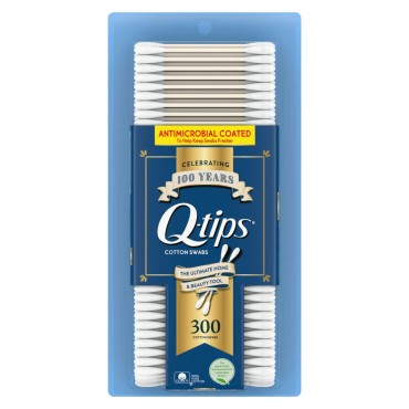 Q-tips Cotton Swabs, 300 Count (Pack of 2)