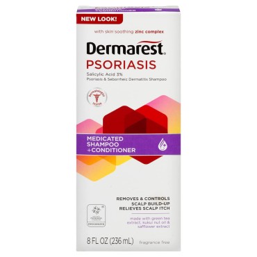 Dermarest Medicated Shampoo Plus Conditioner for Psoriasis, 8 fl oz