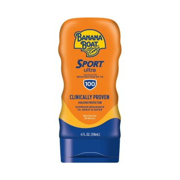 Banana Boat Sport Performance Sunscreen Lotion SPF 100, 4-ounce Bottles