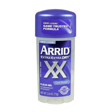 ARRID Extra Dry Anti-Perspirant Deodorant Clear Gel Cool Shower 2.60 oz
