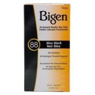 Bigen Permanent Powder Hair Color 88 Blue Black 1 ea
