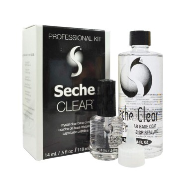 Seche Clear Professional Kit, Crystal Clear Base Coat for Nail Polish, 4 oz & 0.5 oz Refill