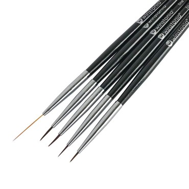 Winstonia 5 pcs Nail Art Brushes Set Liner Stripin...