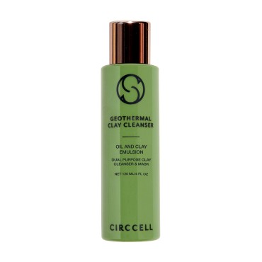 CIRCCELL Geothermal Clay Cleanser - Hydrating Facial Cleanser - Arctic Clay and Essential Oils Deep Clean & Detox Skin - Hydrating Clay Face Wash or Mask for All Skin Types