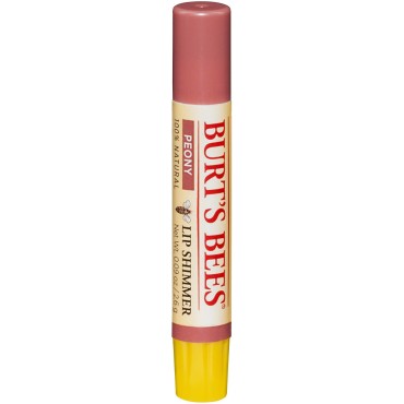 Burt's Bee's Lip Shimmer, Peony - 0.09 Ounces each (Value Pack of 4)