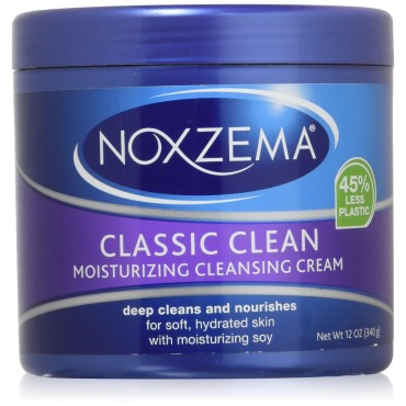 Noxzema Classic Clean Moisturizing Cleansing Cream Unisex, 12 Ounce (Pack of 2)