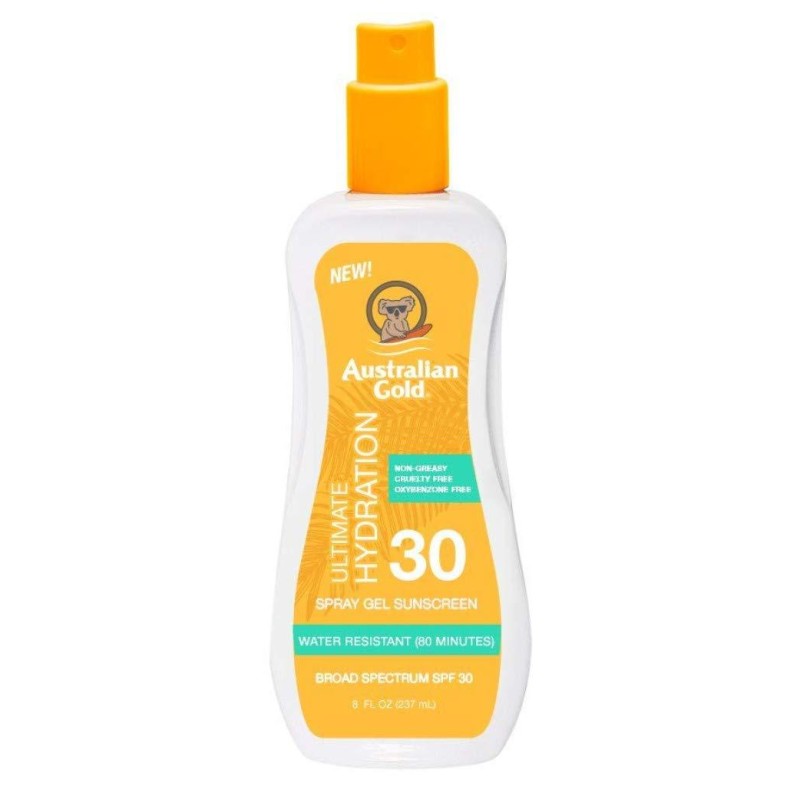 Australian Gold Spf#30 Spray Gel Ultimate Hydration 8 Ounce (235ml) (3 Pack)