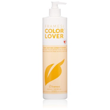 Framesi Color Lover Curl Define Conditioner, 16.9 fl oz, Conditioner for Curly Hair with Quinoa, Color Treated Hair