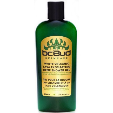 BC Bud Natural Hemp Skincare - White Volcanic Lava Exfoliating Hemp Shower Gel, 8 Fl. Oz