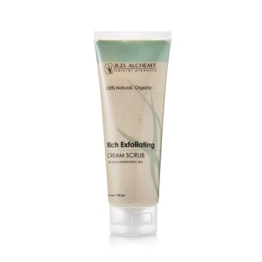 RD ALCHEMY - 100% Natural & Organic Rich Exfoliating Cream Face Scrub for Dull Dry Skin. Exfoliate & brighten with AHAs, Jojoba Beads, and Pumpkin & Papaya enzymes for smoother, clearer skin!