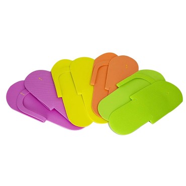 JOVANA 96 Pair Disposable Foam Pedicure Slippers Multi Color Flip Flop Salon Nail Spa