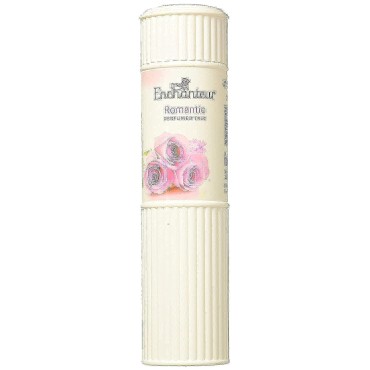 Enchanteur Romantic ,Body Perfumed Talc 200 G. (7.05 Oz) ,The exotic sensual fragrance of Bulgarian Rose and White Jasmine
