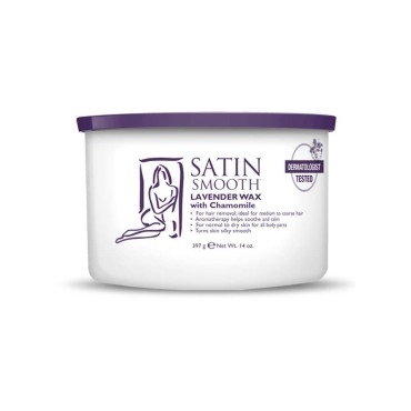 Satin Smooth Hair Removal Wax 14oz. (Lavender with Chamomile)