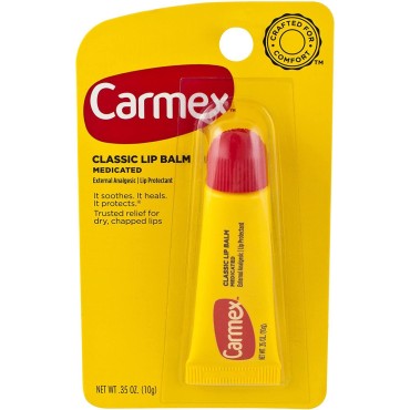 Carmex Lip Balm Tube Classic Medicated 0.35 Ounce (6 Count)