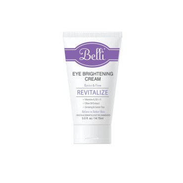 Belli eye cream for brightening wrinkles dark circles anti-aging skin renewing and puff, Enriched Vitamin | Skin Smoothing | For All Skin Types & Pregnancy-safe Safe