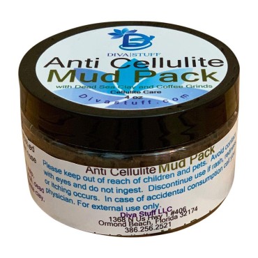 Anti Cellulite Mud Pack With Dead Sea Clay, Coffee Grinds, Fenugreek, Juniper & More By Kym's Diva Stuff