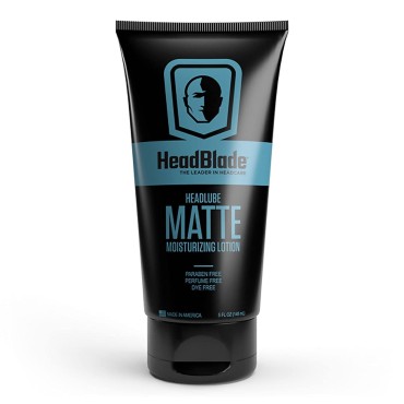 HeadBlade HeadLube Matte Moisturizer Lotion for Men (5 oz) - Leaves Head Smooth and Grease-Free, free Head Shaving Experience - Stay Refreshed and Hydrated with this Specially Designed Head Moisturize