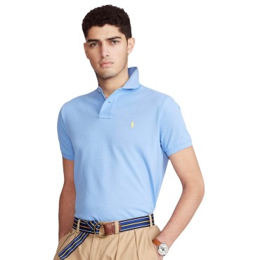 Polo Ralph Lauren Mens Classic Fit Big Colored Pony Polo Shirt (2X Big, Cabana Blue)