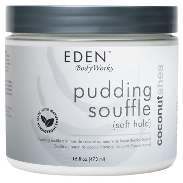 EDEN BodyWorks Coconut Shea Pudding Souffle |16 oz | Refresh & Moisturize Curls, Soft Hold, Add Shine - Packaging May Vary