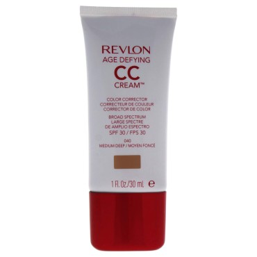 Revlon Age Defying CC Cream, Medium Deep/040, 1 Ou...
