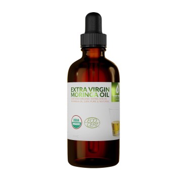Organic Moringa Oil, Cold Pressed, Extra Virgin, 100% Pure, Food Grade