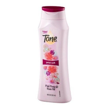 Tone Moisturizing Body Wash Petal Soft - Pink Peony and Rose Oil - 18 OZ