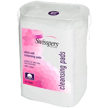 Swisspers Premium Facial Cleansing Pad, 100% Cotto...