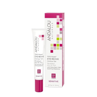 Andalou Naturals 1000 Roses Eye Revive Contour Gel, pomegranate,rose, 0.6 Fl Oz