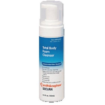 Smith and Nephew Secura Total Body Foam Skin Cleanser 4-1/2 oz. Dispenser, rinse free, pH-balanced (1 Each)